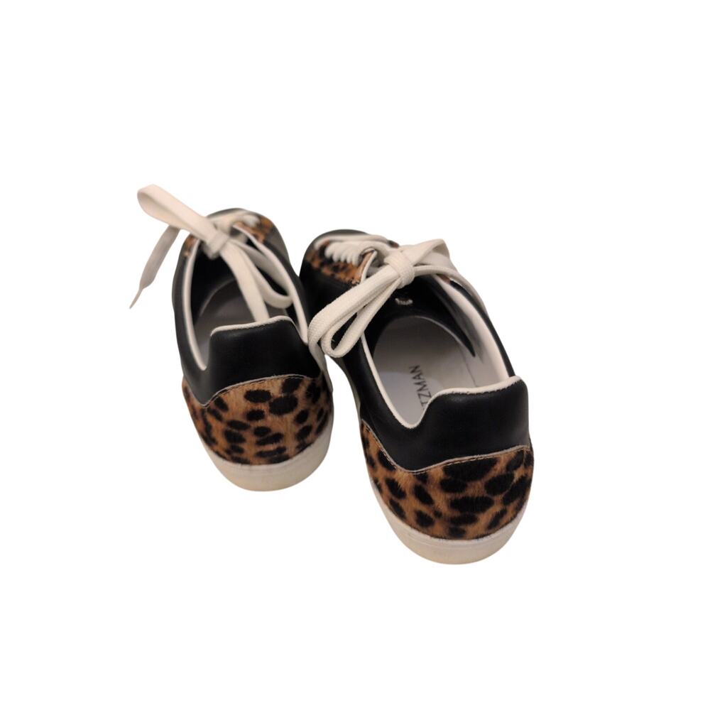 Stuart Weitzman Livvy Leopard Print Calf Hair and Leather Sneaker Size 9 - Picture 4 of 7